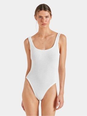 Hunza G Square Neck Swim White